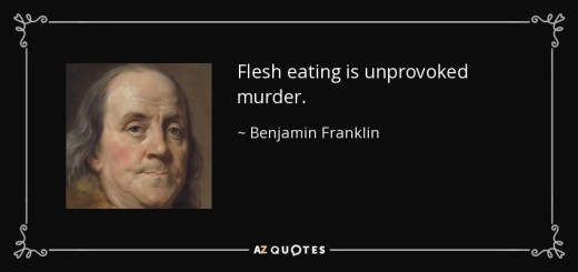 Benjamin Franklin Quote about vegetarianism